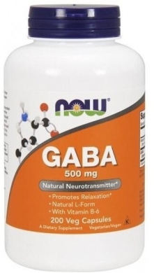 NOW FOODS Gaba 500 mg 200 kapsułek