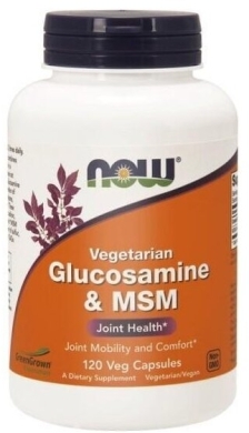 NOW FOODS Glukozamina + MSM wegetariańska 120 kapsułek