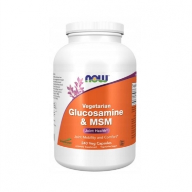 NOW FOODS Glukozamina + MSM wegetariańska 240 kapsułek