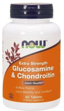 NOW FOODS Glukozamina + chondroityna extra mocne 120 tabletek