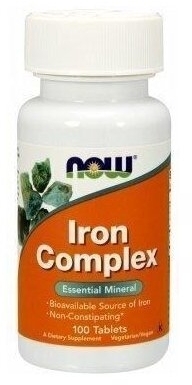 NOW FOODS Iron Complex 100 tabletek
