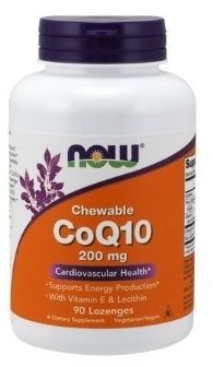 NOW FOODS Koenzym Q10 200 mg + Lecytyna sojowa + Witamina E 90 kapsułek
