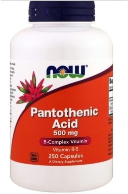 NOW FOODS Kwas pantotenowy 500 mg 250 kapsułek