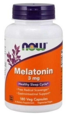 NOW FOODS Melatonina 3 mg 180 kapsułek