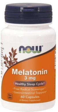 NOW FOODS Melatonina 3 mg 60 kapsułek
