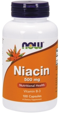 NOW FOODS Niacin 500 mg 100 kapsulek
