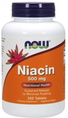 NOW FOODS Niacyna 500 mg 250 tabletek