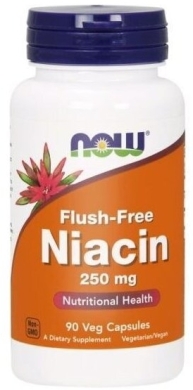 NOW FOODS Niacyna Flush Free 250 mg 90 kapułek