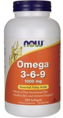 NOW FOODS Omega 3-6-9 1000 mg 250 kapsułek