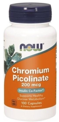 NOW FOODS Pikolinian Chromu 200 mcg 100 kapsułek