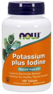 NOW FOODS Potas + Jod180 tabletek