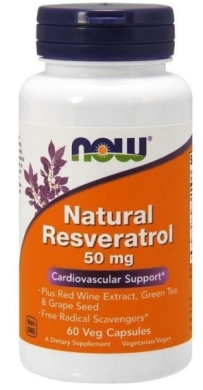 NOW FOODS Resveratrol Ekstrakt z Rdestowca Japońskiego 60 kapsułek