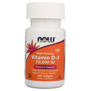 NOW FOODS Vitamin D-3 10000IU 240 kapsułek