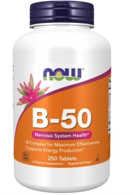 NOW FOODS Witamina B-50 250 kapsułek