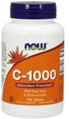 NOW FOODS Witamina C-1000 RH dzika róża i bioflawonoidy o przedłużonym uwalnianiu 100 tabletek