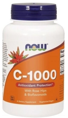 NOW FOODS Witamina C-1000 + dzika róża + bioflawonoidy 250 tabletek