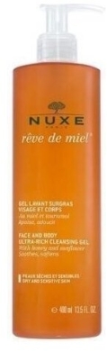NUXE REVE DE MIEL Ultrabogaty żel do mycia twarzy i ciała 400 ml