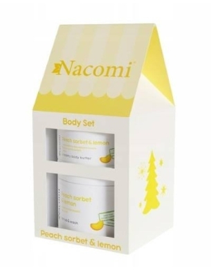 Nacomi Body Set Zestaw do Pielęgnacji Ciała Peach Sorbet & Lemon
