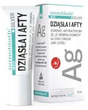 Nanobiotic Med Plus Silver Dziąsła i Afty żel 15ml