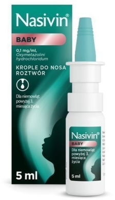 Nasivin BABY 1mg/ml krople do nosa roztwór 5 ml
