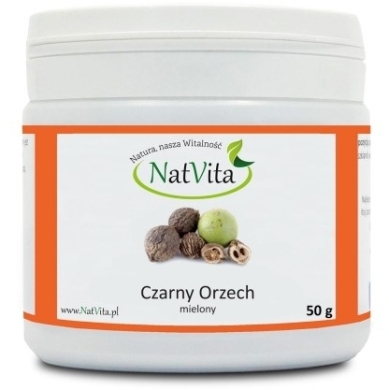 NatVita Czarny orzech skorupa mielona 50g