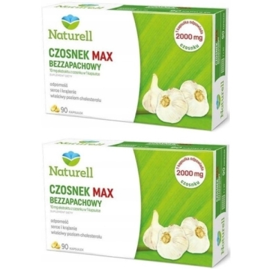 Naturell Czosnek Max bezzapachowy 90 kapsułek Wielopak x2