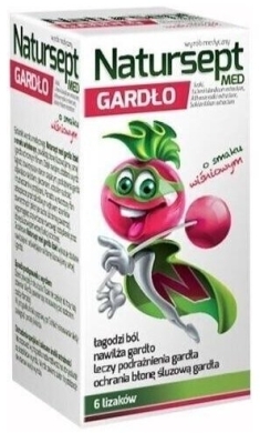 Natursept Med Gardło Lizaki 6 sztuk smak wiśniowy