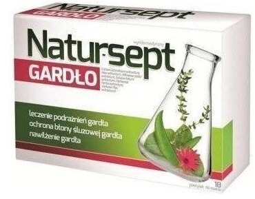 Natursept gardło Pastylki do ssania 18 sztuk