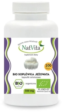 Natvita Bio Soplówka Jeżowata 500mg 100 kapsułek