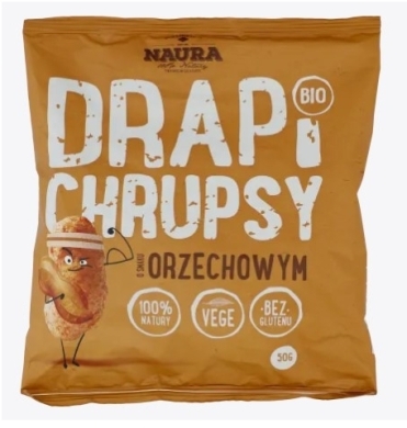 Naura Chrupki Drapi BIO Orzech 50 g