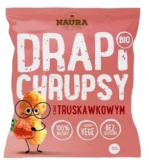 Naura Chrupki Drapi BIO Truskawka 50 g
