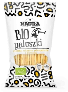 Naura Paluszki owsiano orkiszowe z kurkumą BIO 45 g