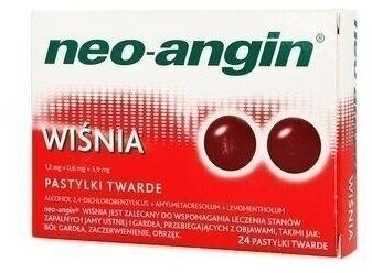 Neo-Angin wiśnia 24 pastylki