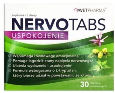 Nervotabs Uspokojenie 30 tabletek AVET