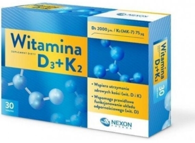 Nexon Witamina D3 + K2 MK-7 30 kapsułek