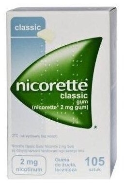 Nicorette Classic Gum 2 mg 105 sztuk