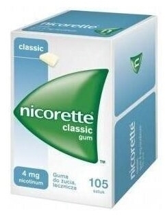 Nicorette Classic Gum guma do żucia 4 mg 105 sztuk
