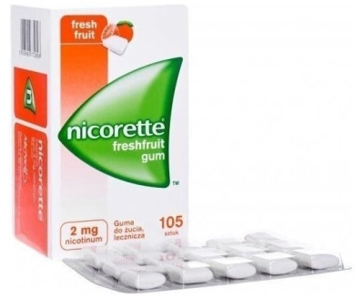 Nicorette FreshFruit Gum 2 mg 105 sztuk
