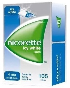 Nicorette Icy White Gum guma 4mg 105 sztuk