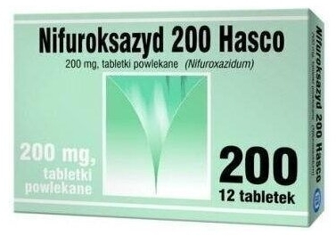 Nifuroksazyd 200 mg Hasco 12 tabletek