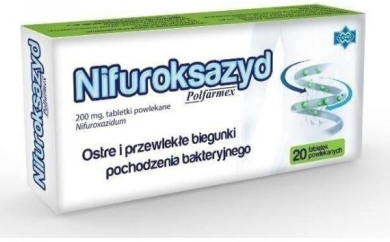 Nifuroksazyd Polfarmex 200 mg 20 tabletek