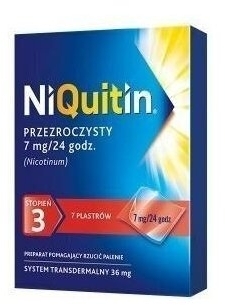Niquitin 7mg/24h 7 plastrów przeźroczystych