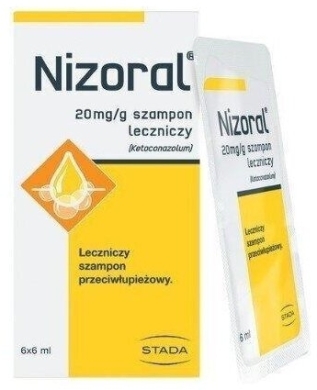 Nizoral szampon lecznicy 0,02g/1g 6 saszetek 6 ml