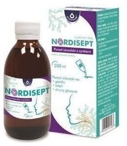 Nordisept Porost islandzki z cynkiem 200 ml