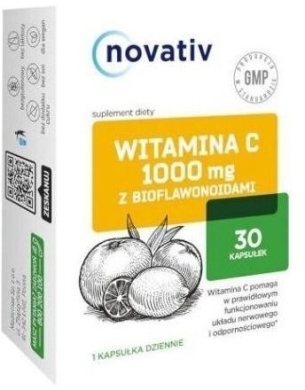 Novativ Witamina C 1000 mg z bioflawonoidami 30 kapsułek