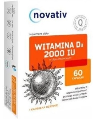 Novativ Witamina D3 2000 IU 60 kapsułek