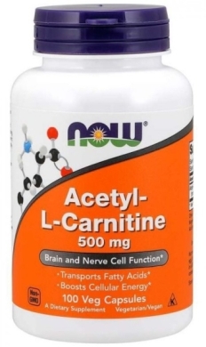 Now Foods Acetyl-L-Karnityny 500 mg 100 kapsułek