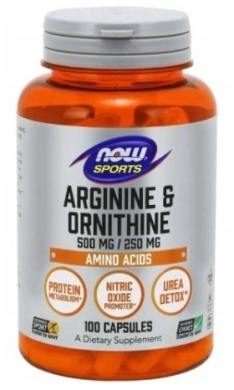 Now Foods Arginine & Ornithine 100 kapsułek