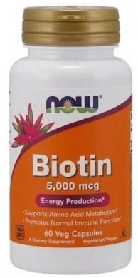Now Foods Biotin 5mg 60 kapsułek