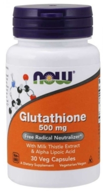 Now Foods Glutation zredukowany 500 mg + Ostropest Plamisty 100 mg + Kwas alfa liponowy 50 mg 30 kapsułek